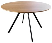 Masa rotunda cu furnir de stejar ATELIER 120cm