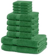 Prosoape de baie verde-închis 10 buc. din bumbac din frotir Marina – Restilo