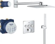 Sistem de dus Grohe SmartControl 3 iesiri incastrat patrat fara termostat