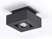 Spot aplicat directionabil de tavan/plafon NIKEA 1 GU10 negru