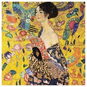 Reproducere Woman with a fan, Gustav Klimt