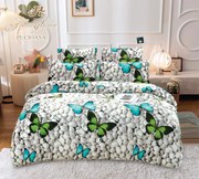 Set Lenjerie De Pat Cocolino 6 Piese Pat 2 Persoane - Fluturi