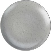 Farfurie întinsă din gresie Stoneă, diametru27 cm, gri