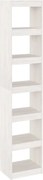 vidaXL Bibliotecă/Separator cameră, alb, 40x30x199 cm, lemn masiv pin