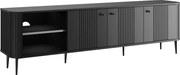 Comodă TV Vesper 3D 187 cm - negru / picioare negre