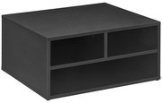 HOMCOM Cabinet pentru Imprimantă cu 2 Rafturi, Birou din Lemn și Cabinet de studiu cu Roți, 47x40x22.5 cm, Negru | Aosom Romania