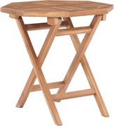 vidaXL Masă de grădină pliabilă, 45 x 45 x 45 cm, lemn masiv de tec