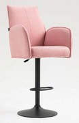 HR280W Scaun Roz Pudra Boucle cu Bază Neagră