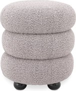 Taburete elegant design LUX Tulum, Boucle grey