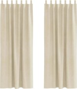 vidaXL Perdele opace 2 pcs Crem 140 x 225 cm Catifea