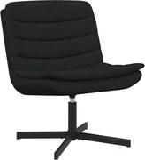 vidaXL Scaun pivotant Negru 63 x 75 x 76 cm țesătură