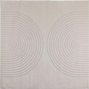 vidaXL Covoare de zonă Pătrat GALATI Crem 120 x 120 cm Poliester