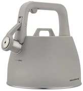 Ceainic cu fluier Klausberg KB 7916, 2.5 l, Maner izolat termic, Inductie, Gri