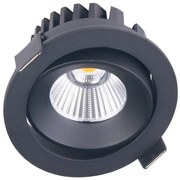 Spot LED directionabil, incastrabil tavan fals / plafon IP65 CYKLOP negru H0095 MX