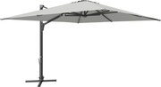 Outsunny Umbrelă Suspendată 3.6x3 m Rotativă și Inclinabilă Gri Deschis | Aosom Romania