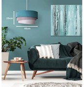 Lustră pe cablu Duolla TRIO 1xE27/15W/230V d. 45 cm turcoaz/gri/alb