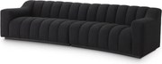 Canapea design LUX Kelly L boucle negru 115207 HZ