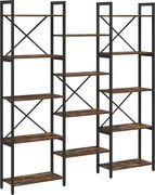 vidaXL Raft pentru cărți Stejar Sonoma 156 x 25 x 167 cm Lemn compozit