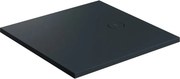 Cadita de dus compozit Omnires AquaRock M+ patrata negru lava mat 80x80 cm