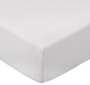 Cearceaf gri din bumbac percal cu elastic 90x190 cm Cotton Percale – Bianca