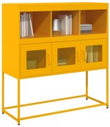 vidaXL Dulap, galben muștar, 100,5x39x107 cm, oțel laminat la rece