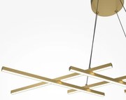 Maytoni MOD244PL-L50BSK - Lustra LED HALO, suspendată pe cablu, LED/40W/230V, aurie