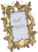 Rama foto aurie din metal, 15x20 cm, Butterfly Glam Mauro Ferretti