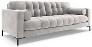 Canapea Bali 3 locuri velvet/picioare negre L177 cm