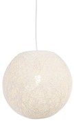 Lampă suspendată rustică albă 35 cm - Corda