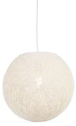 Lampă suspendată rustică albă 35 cm - Corda