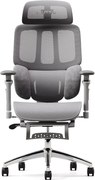 RESIGILAT- Scaun ergonomic MUSSO H80 PRO, șezut translatabil, cotiere 6D, suport lombar dinamic, spătar reglabil înălțime, tetieră 3D, suport picioare, mecanism multifunctional inclinare/blocare, pivotant, Mesh, Gri