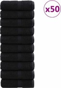 vidaXL Prosop pentru musafiri SOLUND 50 pcs Negru 30 x 50 cm 550 gsm