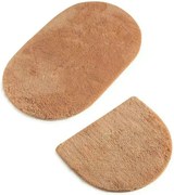 Set 2 covorase baie 359CHL2197, forma ovala, acril, portocaliu