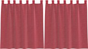 vidaXL Perdele Voile cu buzunare pentru bare 2 buc Roșu Vin