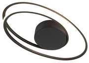 Plafoniera de design neagră incluzând LED cu dimmer în 3 trepte - Rowan