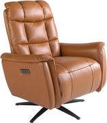 Fotoliu design LUX cu functia relax Cowhide brown leather