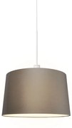 Lampă modernă suspendată albă cu abajur 45 cm taupe - Combi 1