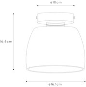 Plafonieră pentru baie TYLER 1xG9/33W/230V IP44 Lucide 30164/01/30