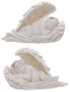 Statueta Ingeras dormind in aripi (roz) 6cm