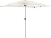 vidaXL Umbrelă soare de grădină cu stâlp din oțel, alb 300x200x250 cm
