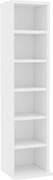 vidaXL Dulap CD-uri, alb, 21x20x88 cm, lemn compozit
