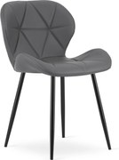 Scaun Bucatarie/Dining Miller Piele Ecologica Gri