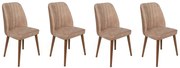 Set de scaune de sufragerie Alfa Beige, 4 buc.