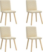 vidaXL Scaune de bucătărie, 4 buc., material textil