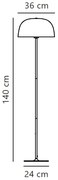 Lampadar Nordlux CERA 1xE27/60W/230V auriu