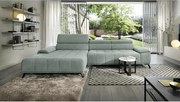 Coltar PALLADIO MINI, sezlong stanga, stofa catifelata verde menta - S