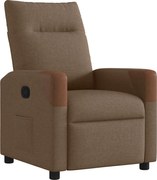 vidaXL Fotoliu rabatabil, maro, material textil