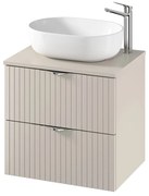 Dulap baie suspendat 60 cm pentru lavoar, casmir mat, MDF, Cersanit Tirso 600x450 mm, Casmir mat