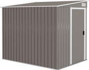Outsunny Casă din Metal Galvanizat 7 x 5ft, cu Ușă Glisantă | Aosom Romania