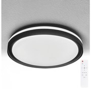 Brilagi - Plafonieră LED dimerizabilă NAOMI LED/48W/230V 3000–6500K Ø 39 cm neagră + telecomandă
